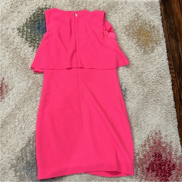 NWT hot / neon / bright pink dress with ruffle sleeve - Picture 4 of 7